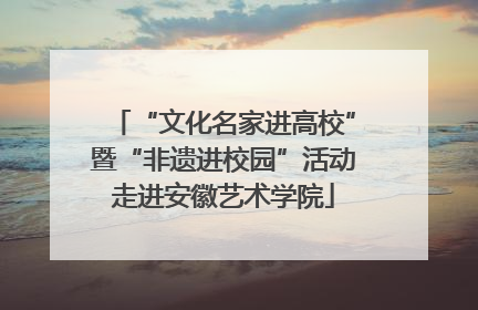 “文化名家进高校”暨“非遗进校园”活动走进安徽艺术学院