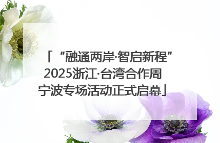 “融通两岸·智启新程”2025浙江·台湾合作周宁波专场活动正式启幕