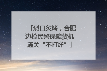 烈日炙烤，合肥边检民警保障货机通关“不打烊”