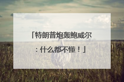 特朗普炮轰鲍威尔：什么都不懂！