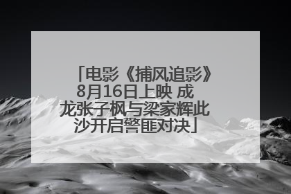 电影《捕风追影》8月16日上映 成龙张子枫与梁家辉此沙开启警匪对决