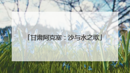 甘肃阿克塞：沙与水之歌
