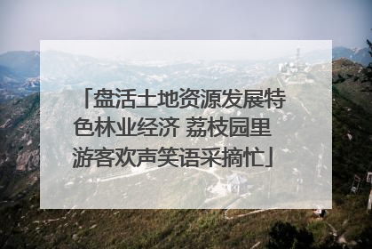 盘活土地资源发展特色林业经济 荔枝园里游客欢声笑语采摘忙