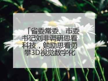 省委常委、市委书记刘非调研思看科技，勉励思看勇攀3D视觉数字化科技高峰