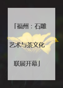 福州：石雕艺术与茶文化联展开幕