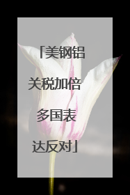 美钢铝关税加倍 多国表达反对