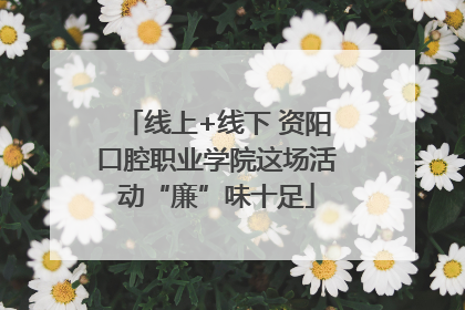 线上+线下 资阳口腔职业学院这场活动“廉”味十足