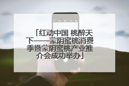 红动中国 桃醉天下——蒙阴蜜桃消费季暨蒙阴蜜桃产业推介会成功举办