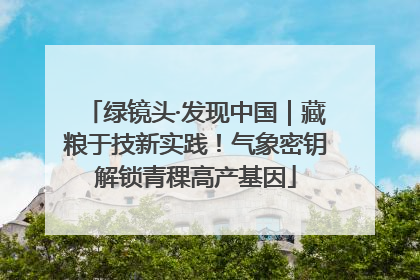 绿镜头·发现中国｜藏粮于技新实践！气象密钥解锁青稞高产基因