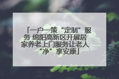 一户一策“定制”服务 绵阳高新区开展居家养老上门服务让老人“净”享安康