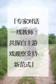 专家对话一线教师：共探自主游戏观察支持新范式