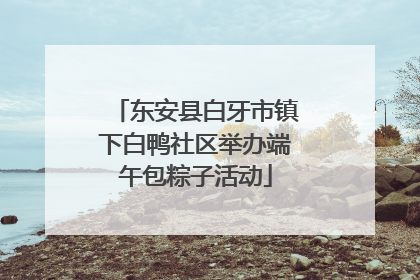 东安县白牙市镇下白鸭社区举办端午包粽子活动