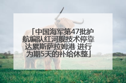 中国海军第47批护航编队红河舰技术停靠达累斯萨拉姆港 进行为期5天的补给休整