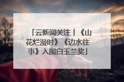 云新闻关注丨《山花烂漫时》《边水往事》入围白玉兰奖