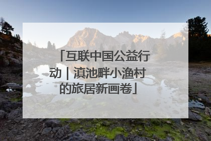 互联中国公益行动｜滇池畔小渔村的旅居新画卷