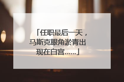 任职最后一天，马斯克眼角淤青出现在白宫……