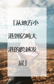 从地方小港到亿吨大港的跨越发展