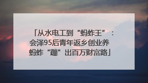 从水电工到“蚂蚱王”：会泽95后青年返乡创业养蚂蚱“蹦”出百万财富路