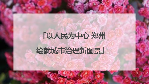 以人民为中心 郑州绘就城市治理新图景