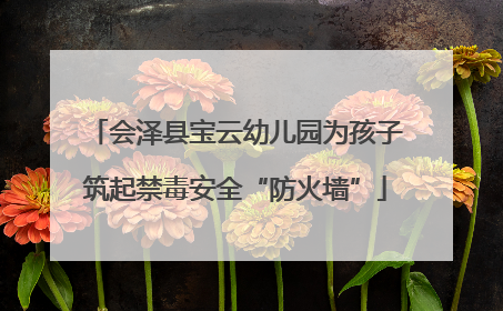 会泽县宝云幼儿园为孩子筑起禁毒安全“防火墙”