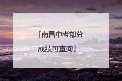 南昌中考部分成绩可查询