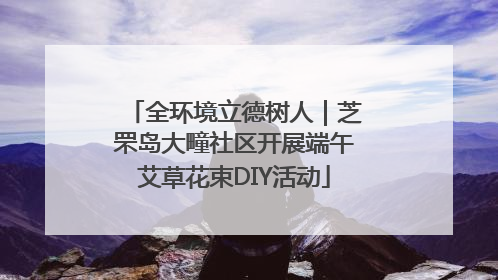 全环境立德树人｜芝罘岛大疃社区开展端午艾草花束DIY活动