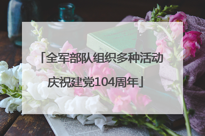 全军部队组织多种活动庆祝建党104周年