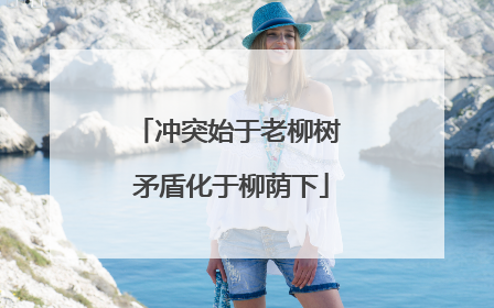 冲突始于老柳树 矛盾化于柳荫下