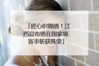 匠心织锦绣！江西夏布绣在国家级赛事斩获殊荣