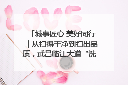 城事匠心 美好同行｜从扫得干净到扫出品质，武昌临江大道“洗”出洁净样板路