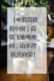坐着高铁看中国｜高铁飞驰粤湘间，山乡湾区共向荣