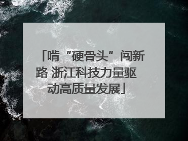 啃“硬骨头”闯新路 浙江科技力量驱动高质量发展