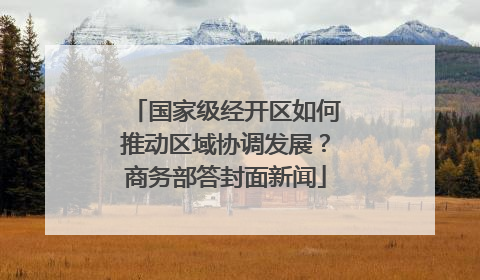 国家级经开区如何推动区域协调发展？商务部答封面新闻