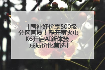 国补好价享500级分区画质！酷开萤火虫K6开启AI新体验，成质价比首选