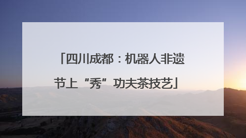 四川成都：机器人非遗节上“秀”功夫茶技艺