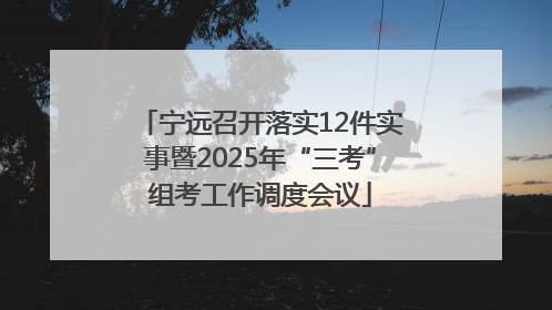 宁远召开落实12件实事暨2025年“三考”组考工作调度会议