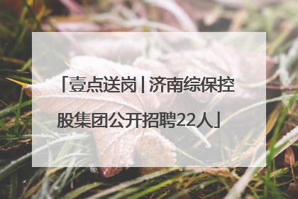 壹点送岗│济南综保控股集团公开招聘22人