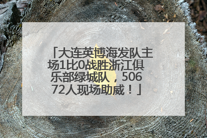 大连英博海发队主场1比0战胜浙江俱乐部绿城队，50672人现场助威！