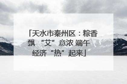 天水市秦州区：粽香飘 “艾”意浓 端午经济“热”起来