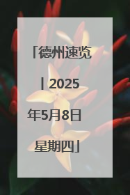 德州速览丨2025年5月8日 星期四