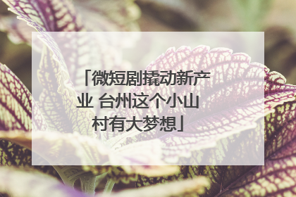 微短剧撬动新产业 台州这个小山村有大梦想