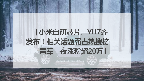小米自研芯片、YU7齐发布！相关话题霸占热搜榜，雷军一夜涨粉超20万