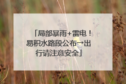 局部暴雨+雷电！易积水路段公布→出行请注意安全