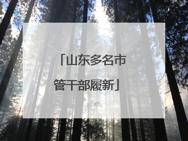 山东多名市管干部履新