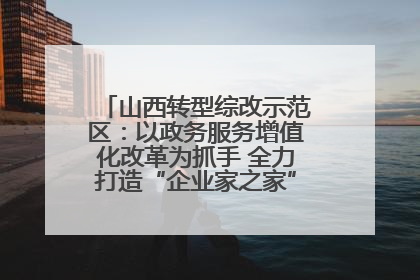 山西转型综改示范区：以政务服务增值化改革为抓手 全力打造“企业家之家”贴心服务体系