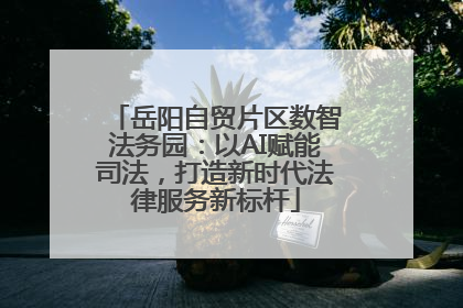 岳阳自贸片区数智法务园：以AI赋能司法，打造新时代法律服务新标杆