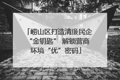 崂山区打造清廉民企“金钥匙” 解锁营商环境“优”密码