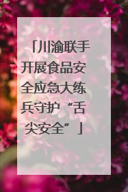川渝联手开展食品安全应急大练兵守护“舌尖安全”