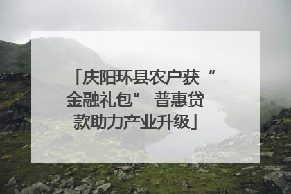 庆阳环县农户获“金融礼包” 普惠贷款助力产业升级