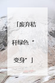 废弃秸秆绿色“变身”